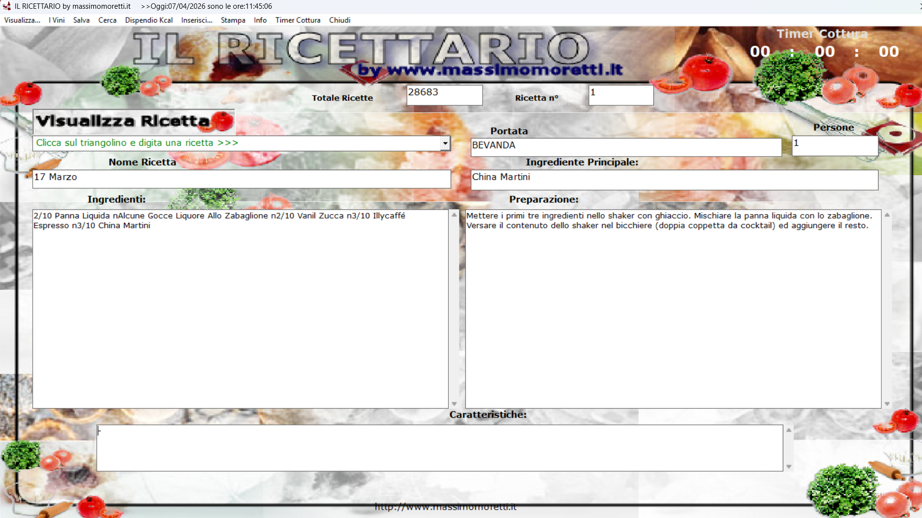 Screenshot Il Ricettario