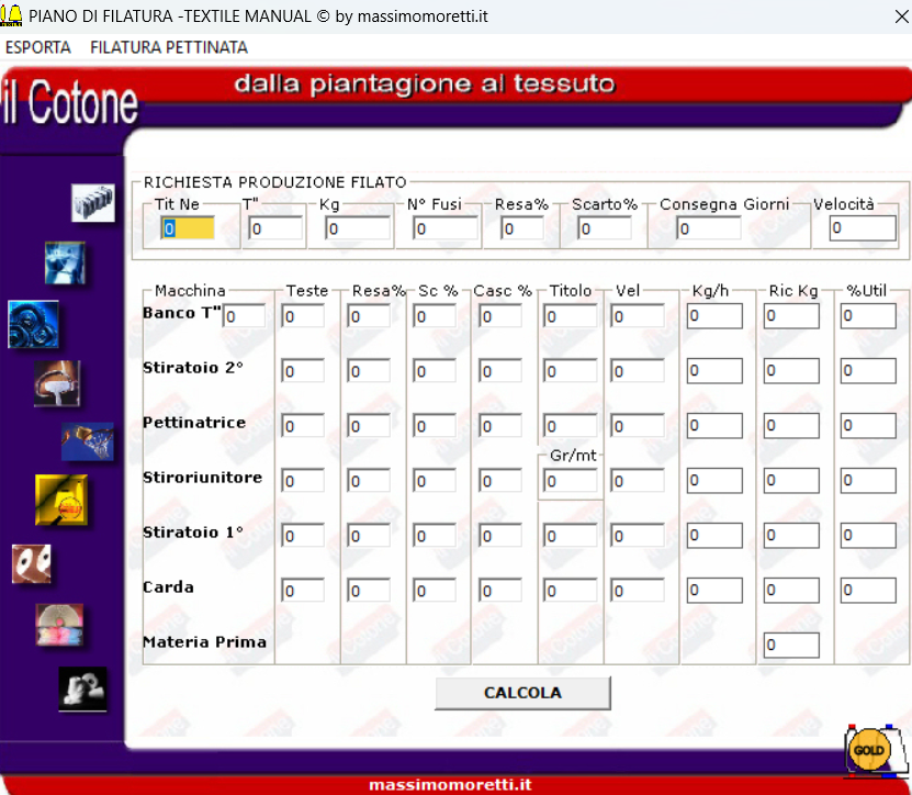 Screenshot Textile Manual Gold